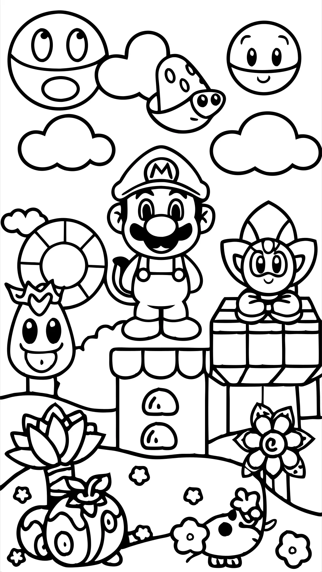 coloring pages super mario